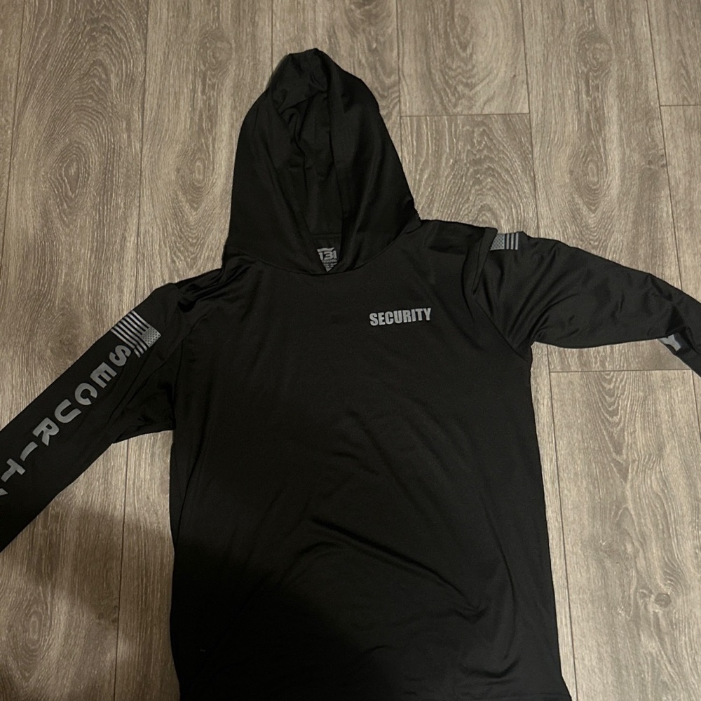 13 fifty apparel security hoodie size M male security logo on arms and back